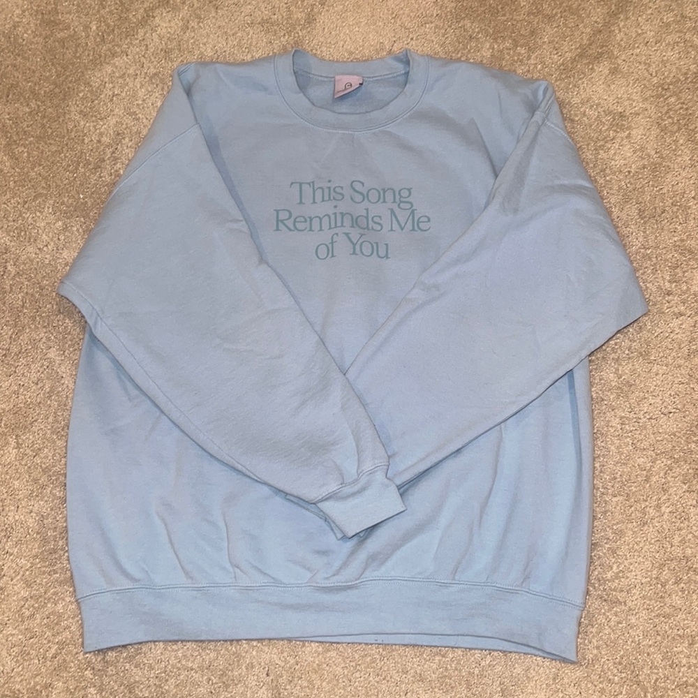 Lonely Ghost - This Song Reminds Me of You blue crewneck